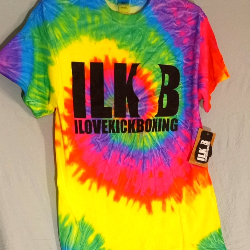 I Love Kick Boxing Tie-Dye T-Shirt - Multicolor